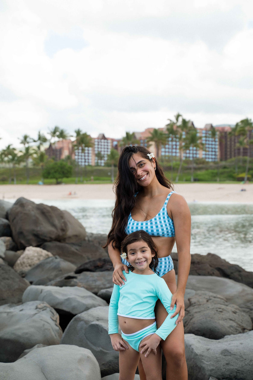 Stevie Two Piece Kids Swimsuit - Seafoam