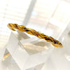 Waves of the Sea - Twisty Gold Bangle
