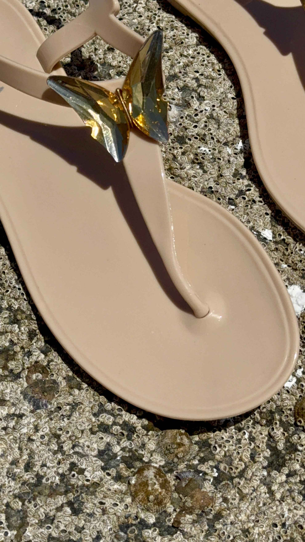 ALIANA White Gel Beach Sandals