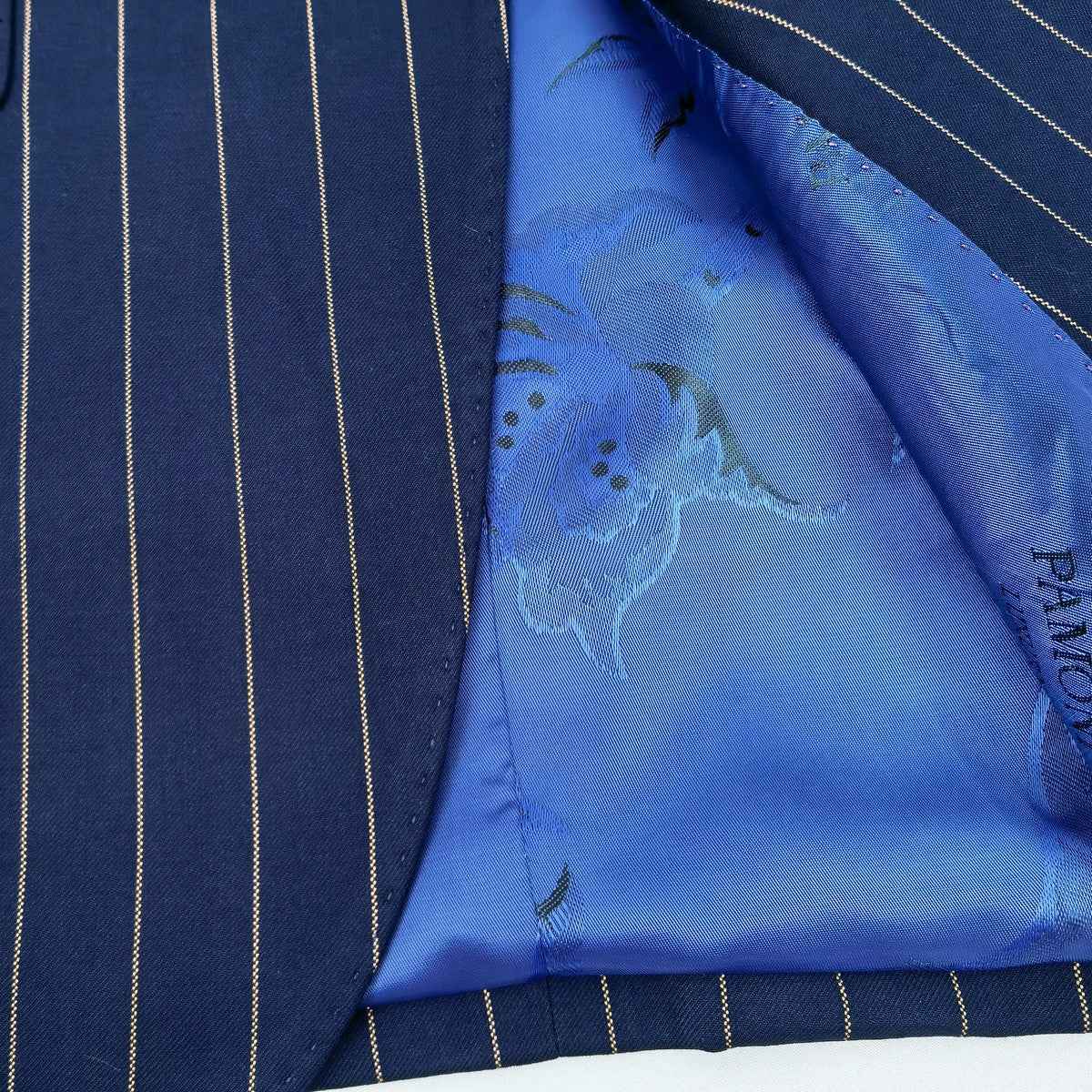 Navy Orange Stripe 3-Piece Suit