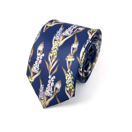 Blue Flower Print Tie