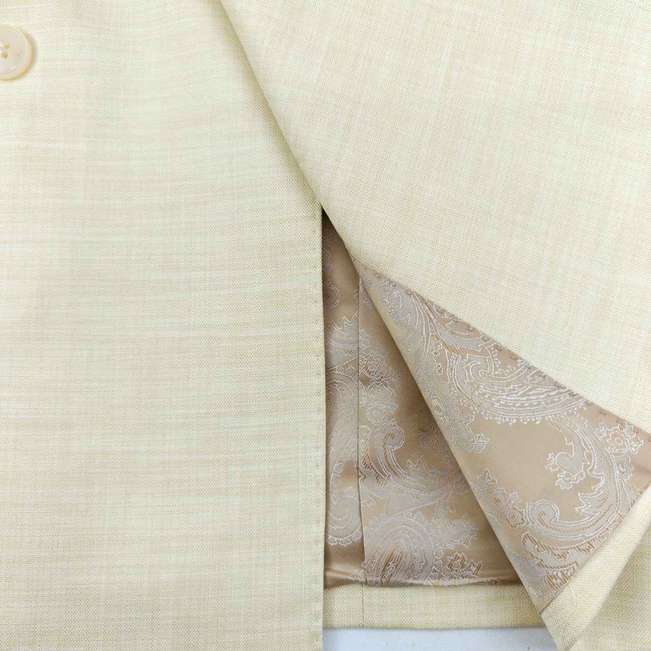 Elegant Cream Double-Breasted Slim Fit Suit