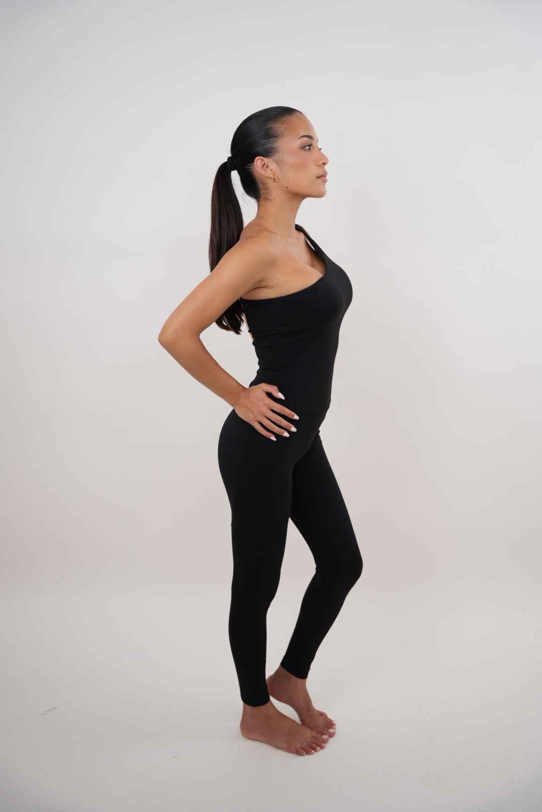 I Am Wealthy Black Comfort Stretch Legging