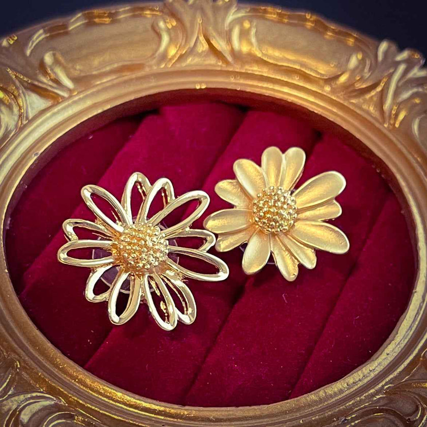 Mismatched Sunflower Studs