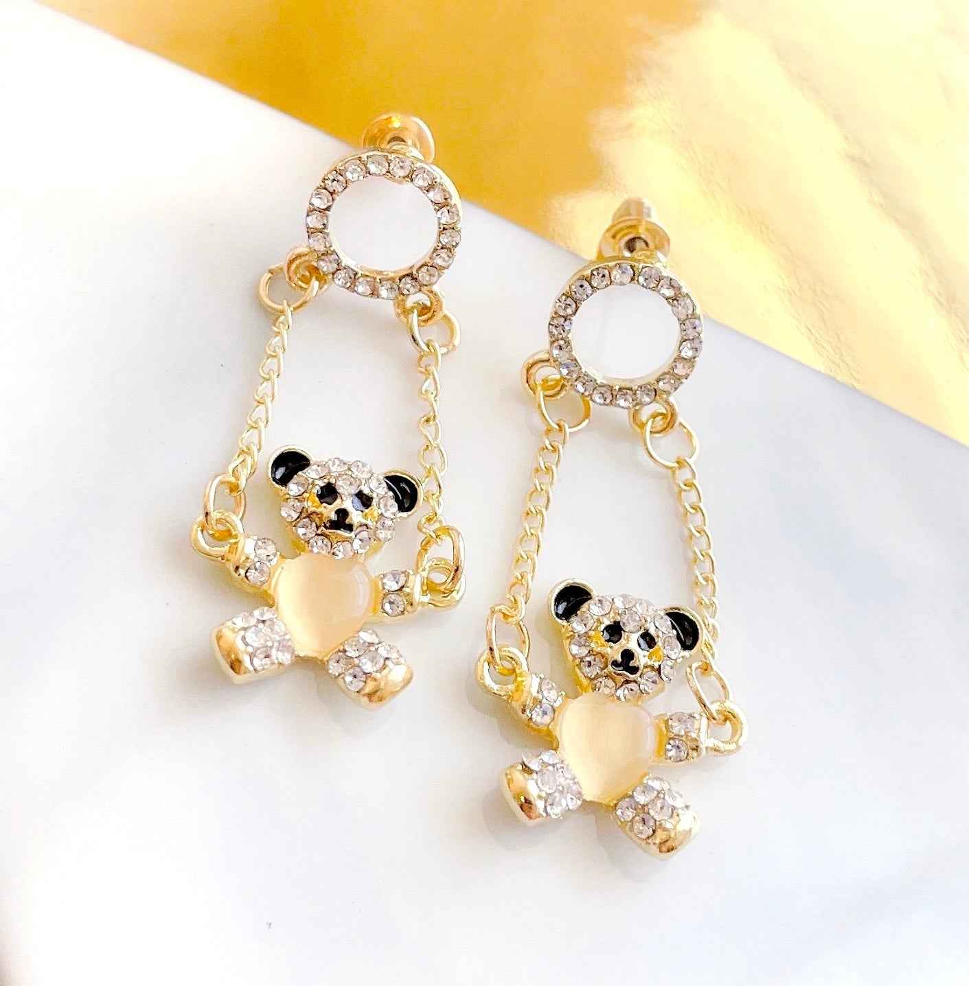 Dangling Teddy Earrings