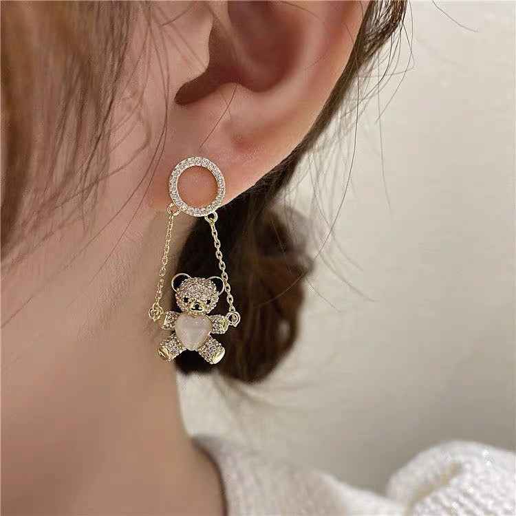 Dangling Teddy Earrings