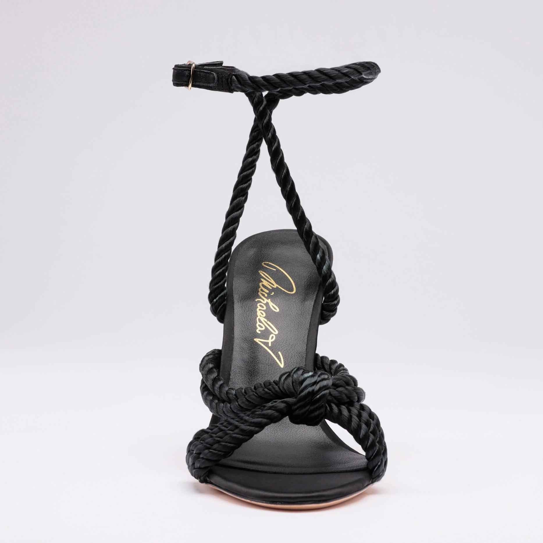 Michaela V Selene Satin heels • Black