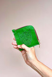 Jaguar Embroidered Zip Around Wallet Green