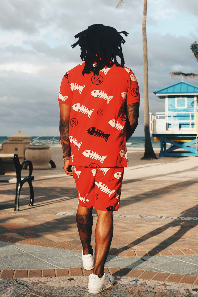 Fishscale Polo (Red)