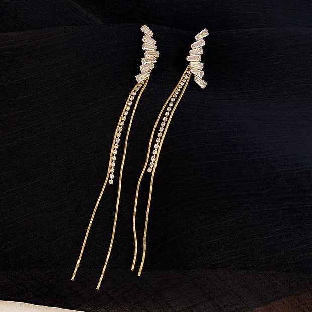 Crystal Back Drop Earrings