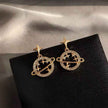 Planet Saturn Drop Earrings