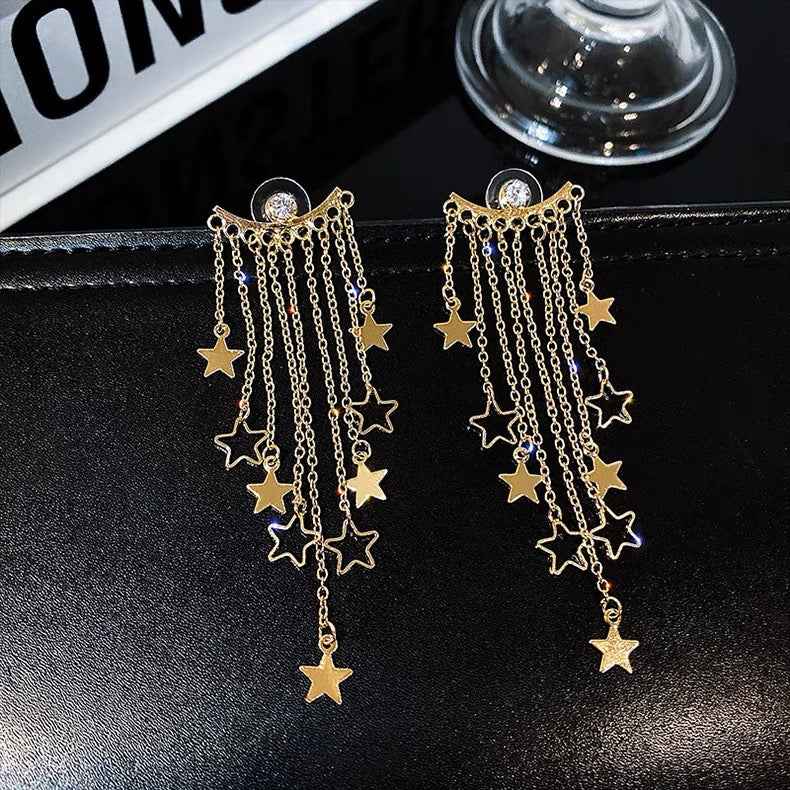 Meteor Stars Tassel Earrings