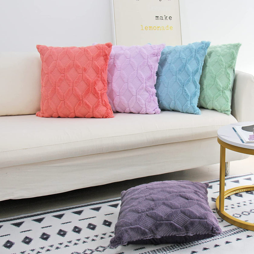 Diamond shaped Plush Throw Pillow (With Insert) size 18