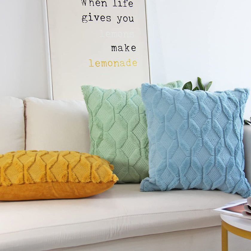 Diamond shaped Plush Throw Pillow (With Insert) size 18