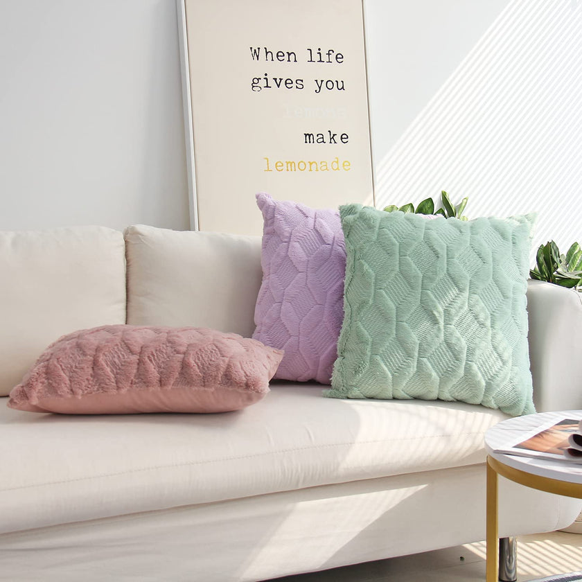 Diamond shaped Plush Throw Pillow (With Insert) size 18