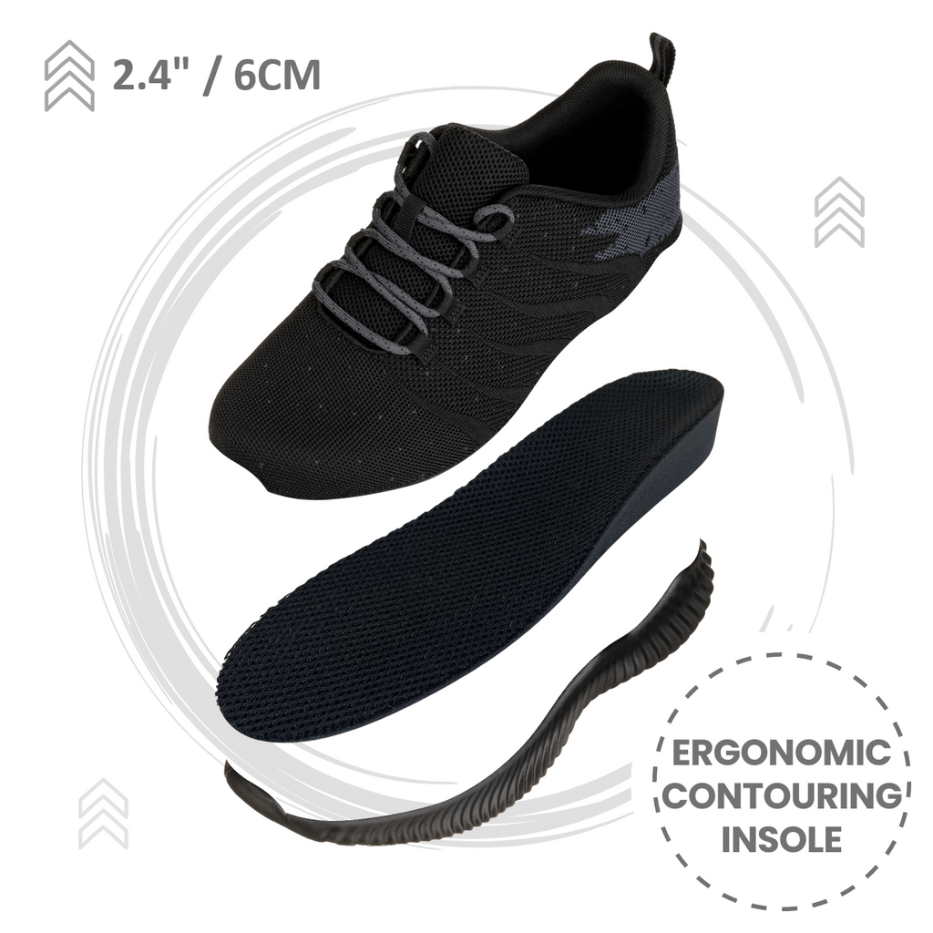 CALTO - Q216 - 2.4 Inches Taller (Black/Grey) - Ultra Lightweight