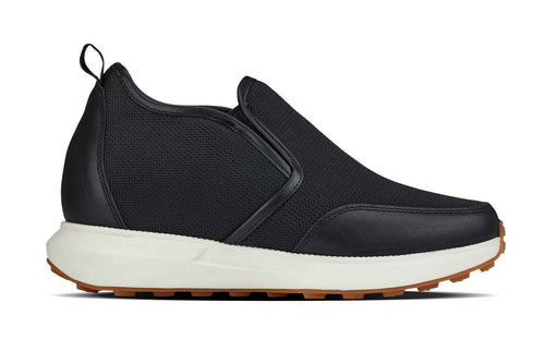 CALTO - J1433  - 3.3 Inches Taller (Black) - Casual Chunky Sole Sneaker Loafers