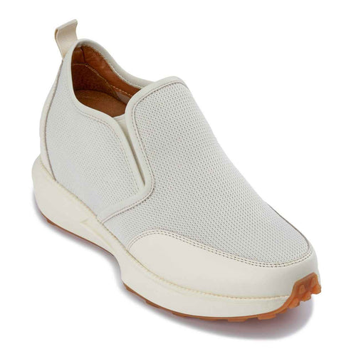 CALTO - J1434  - 3.3 Inches Taller (Off-White) - Casual Chunky Sole Sneaker Loafers
