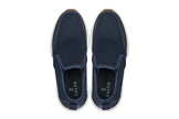CALTO - J1435  - 3.3 Inches Taller (Dark Blue) - Casual Chunky Sole Sneaker Loafers