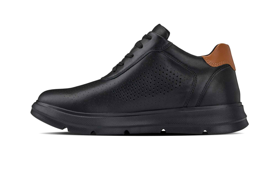 CALTO - J1580  - 2.6 Inches Taller (Black/Black Sole) - Lightweight Casual Walkers