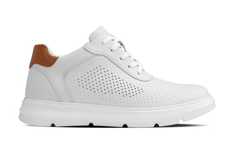 CALTO - J1581  - 2.6 Inches Taller (White) - Lightweight Casual Walkers