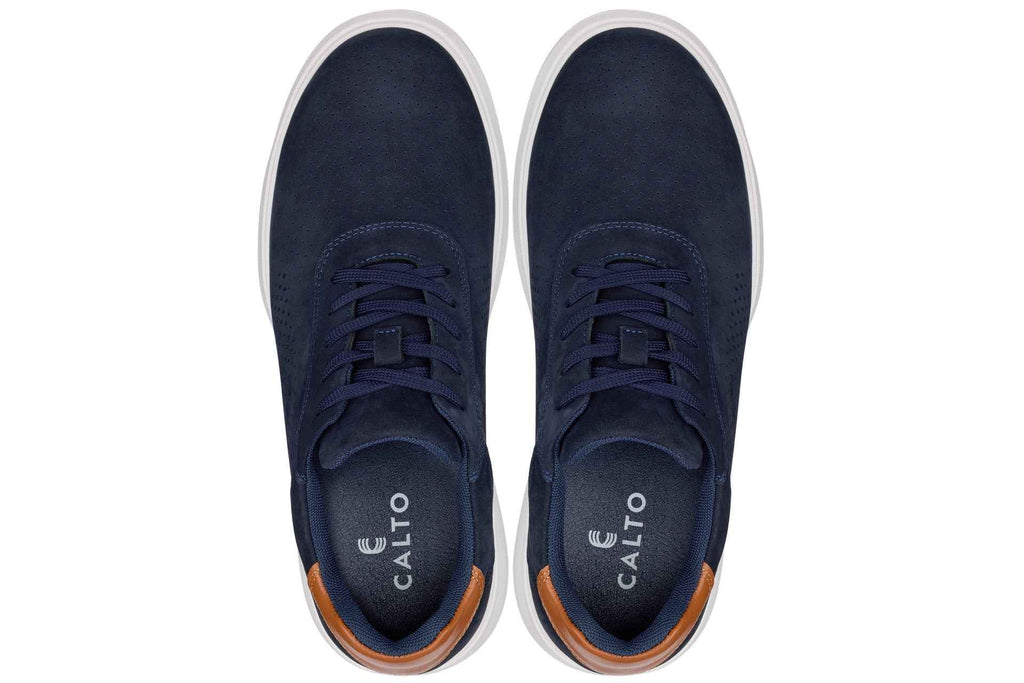 CALTO - J1582  - 2.6 Inches Taller (Navy) - Lightweight Casual Walkers