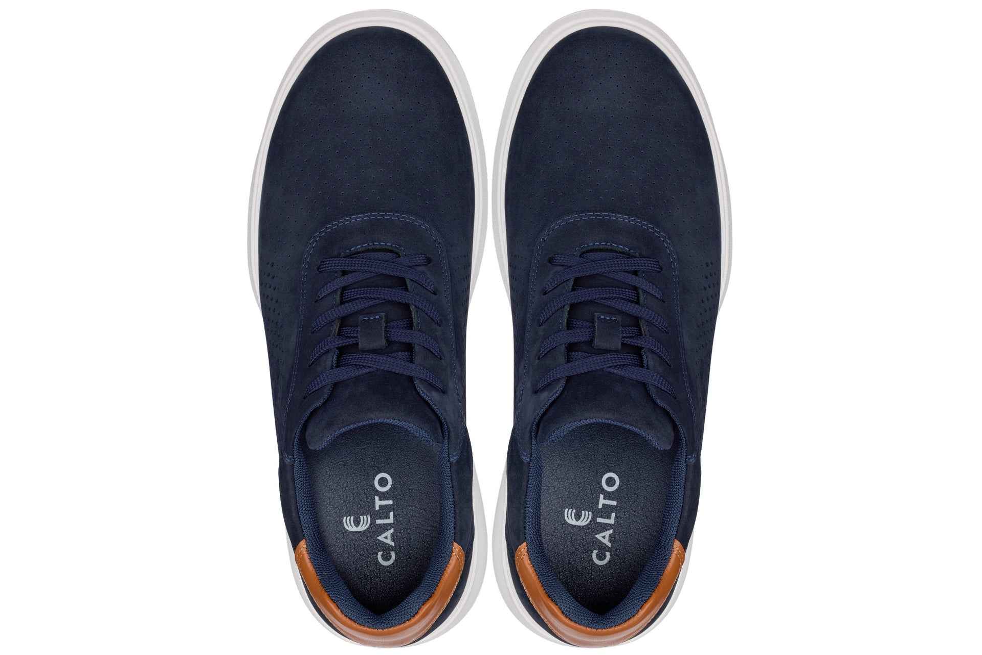 CALTO - J1582  - 2.6 Inches Taller (Navy) - Lightweight Casual Walkers