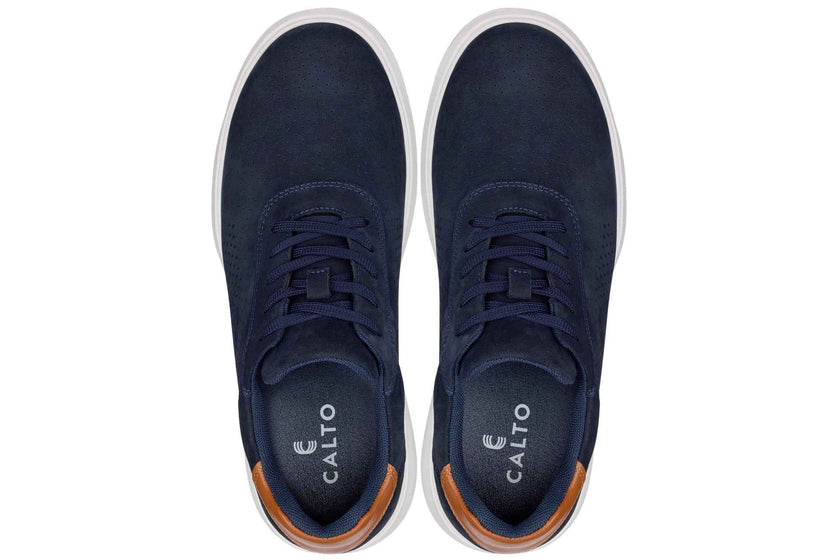 CALTO - J1582  - 2.6 Inches Taller (Navy) - Lightweight Casual Walkers