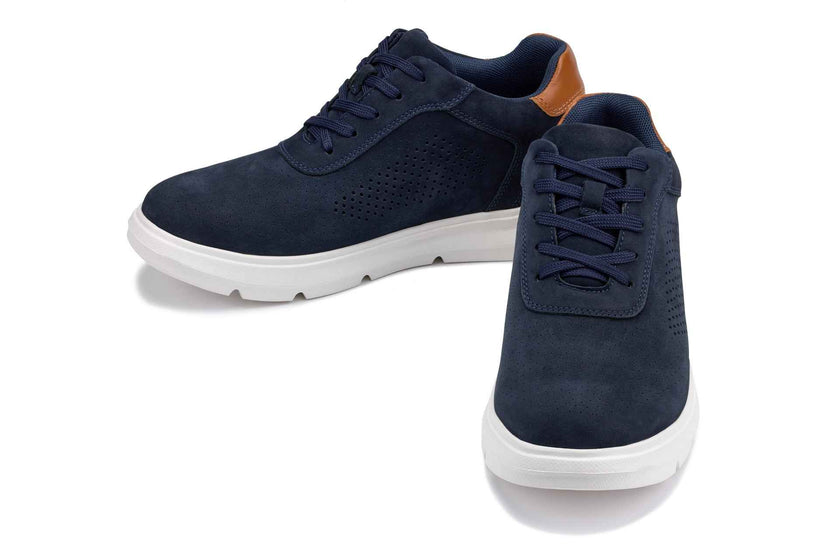 CALTO - J1582  - 2.6 Inches Taller (Navy) - Lightweight Casual Walkers
