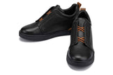 CALTO - J1931  - 2.6 Inches Taller (Black/Black Sole) - Slip-On Snoafers