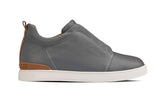 CALTO - J1935  - 2.6 Inches Taller (Grey) - Slip-On Snoafers