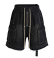 NOIR DRAWSTRING DENIM CARGO