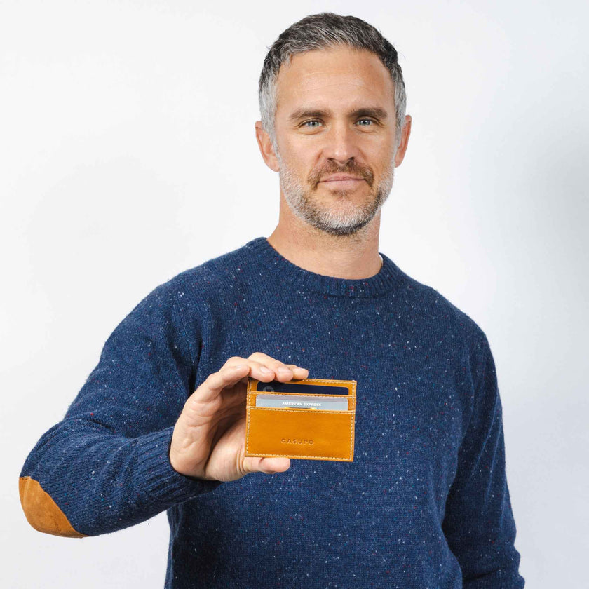 Slim Card Holder Wallet with RFID Protection - Natural