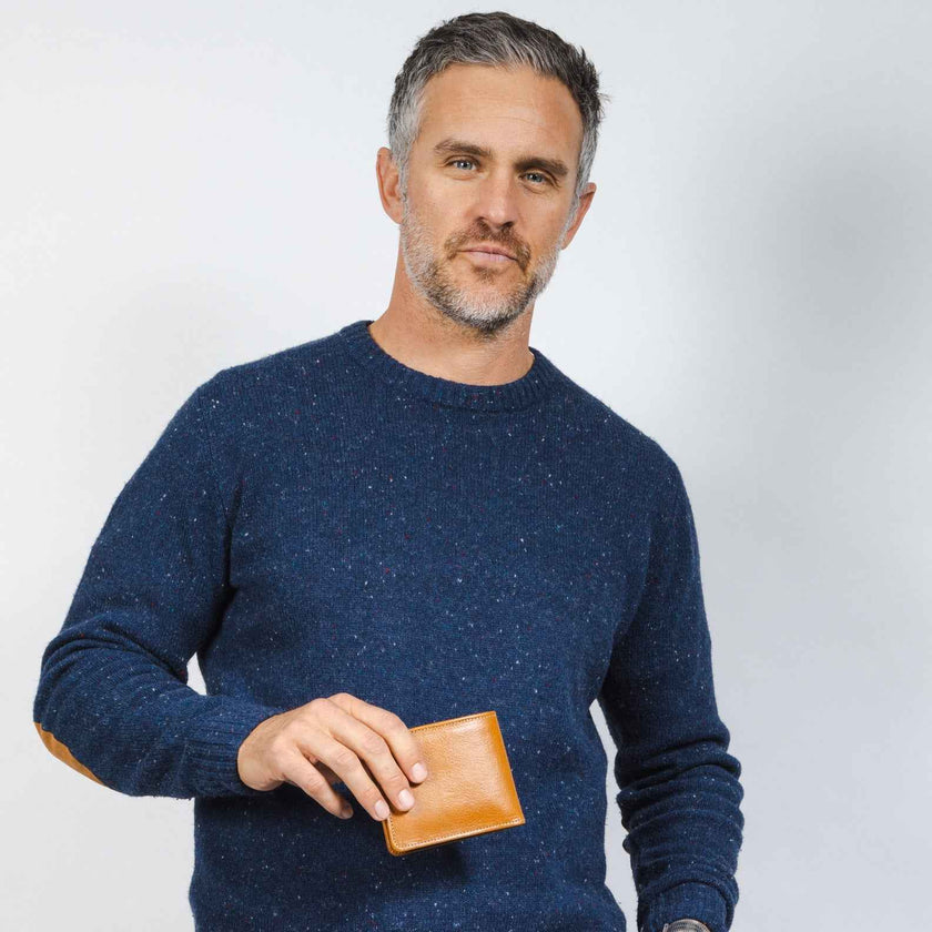 Large Billfold Wallet with RFID protection - Natural