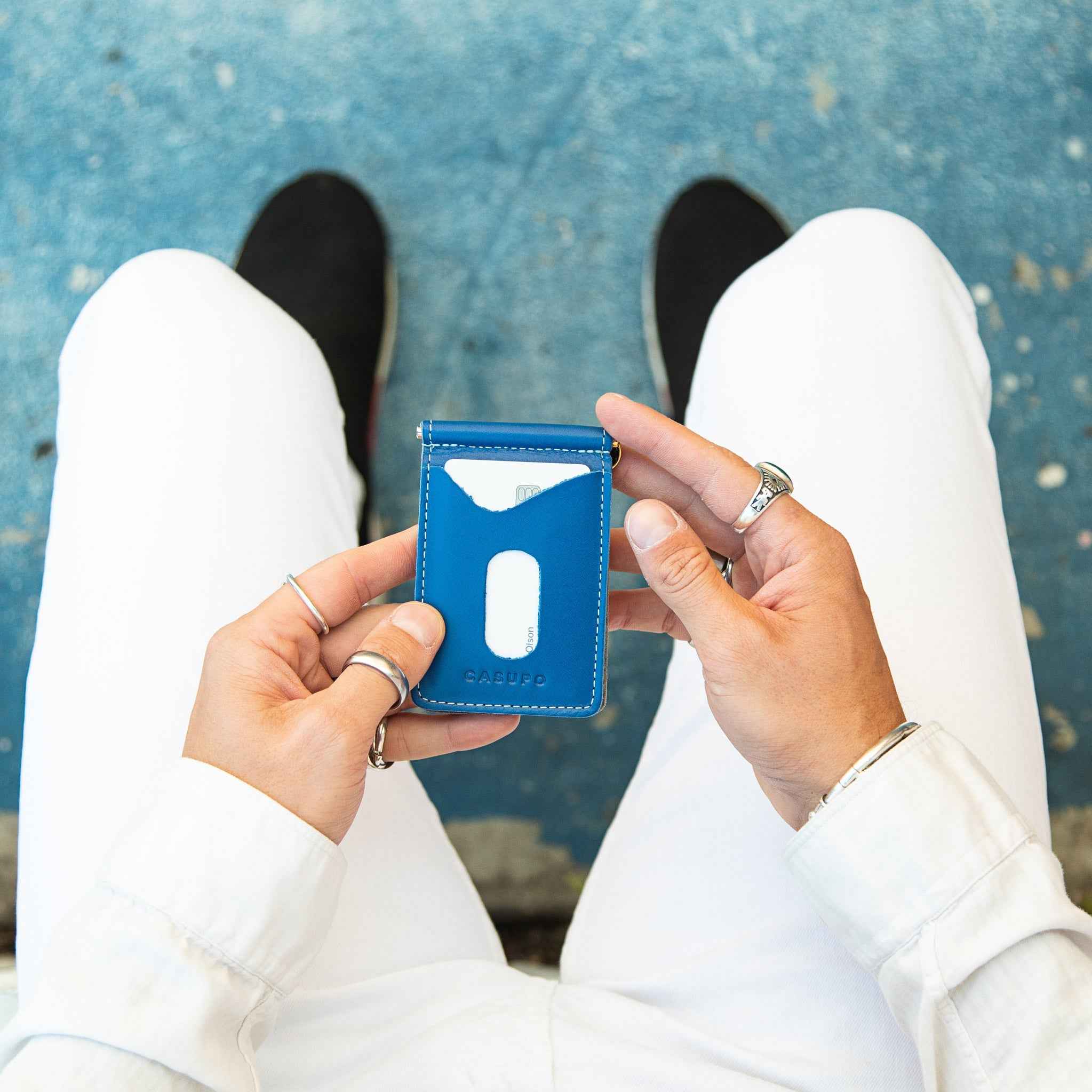 Money Clip Wallet - Cobalt