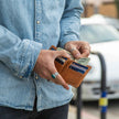 Large Billfold Wallet with RFID protection - Natural