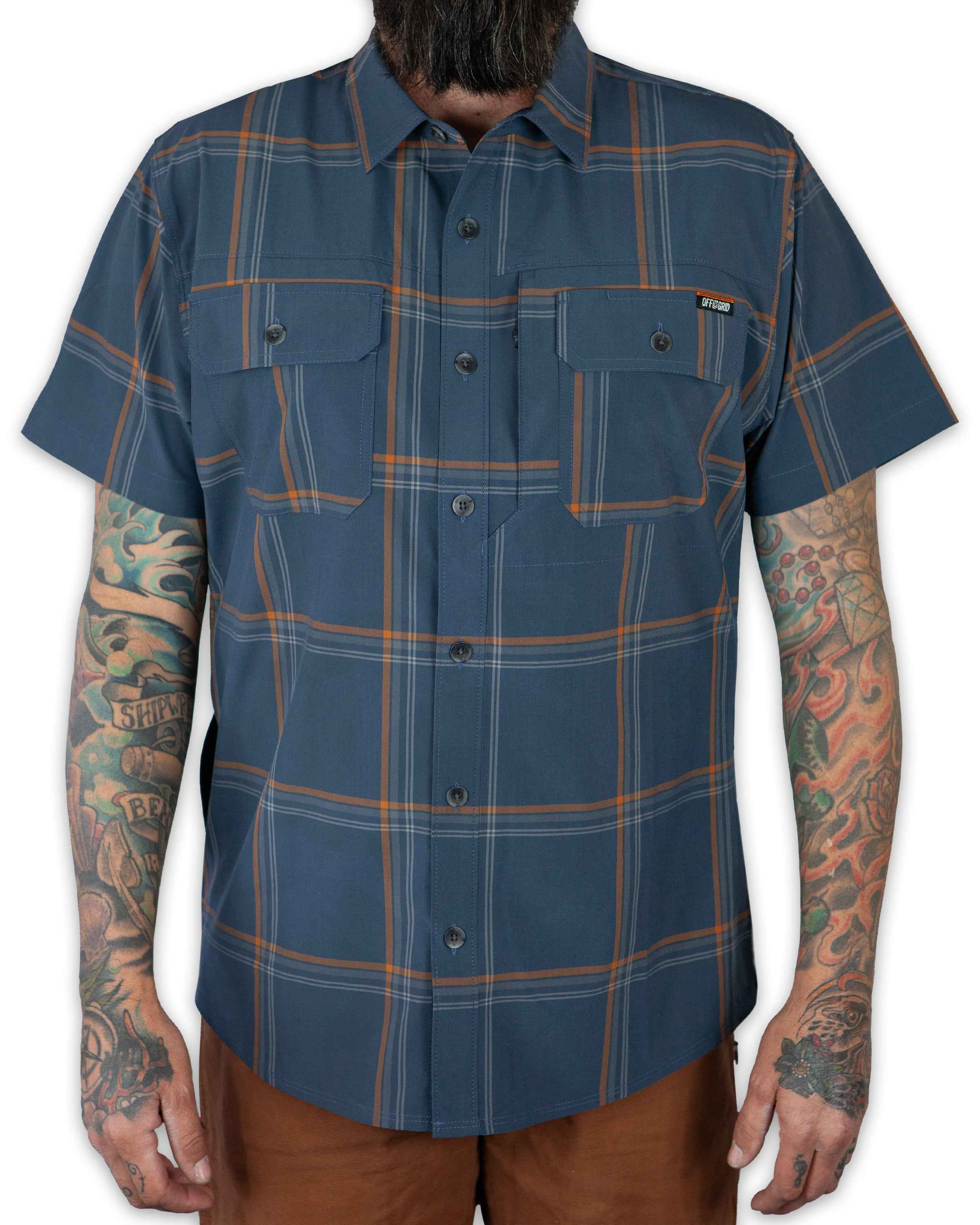 Jack Knife SS Shirt - Dk Gray Blue