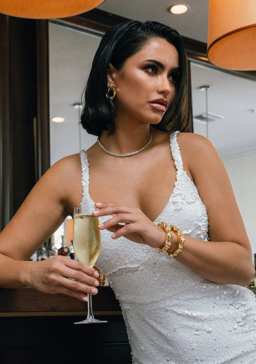 Nathalia Sculpted Hammered Bracelet Cuff