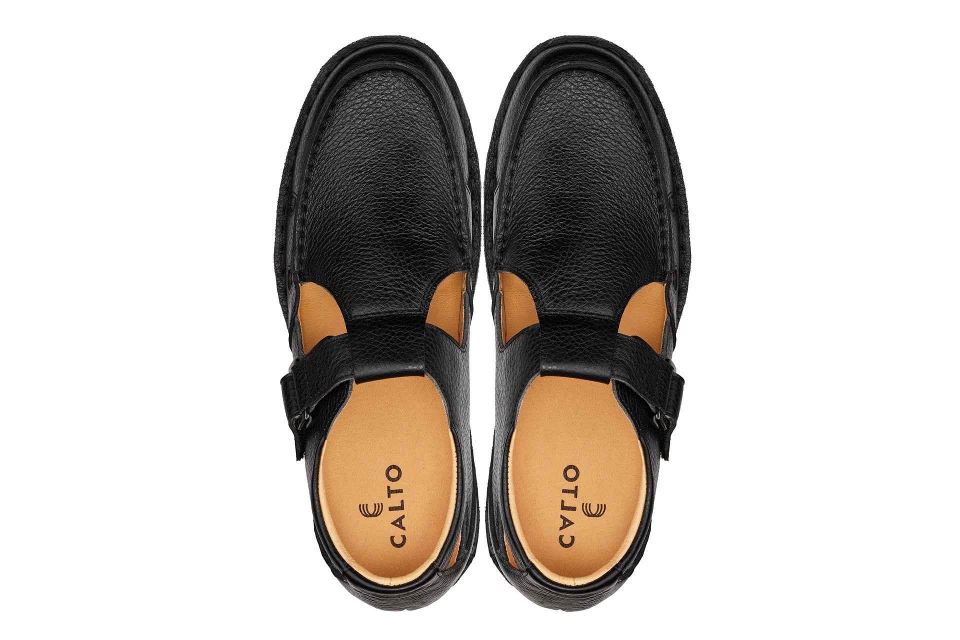 CALTO - K0751 - 2.8 Inches Taller (Black) - Lightweight Casual Fisherman Sandal