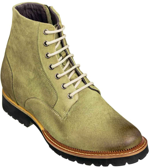 CALTO - K24402 - 3 Inches Taller (Olive) - Casual Zipper Boots