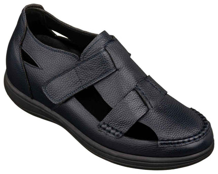 CALTO - K2663 - 3.2 Inches Taller (Navy) - Casual Fisherman Sandal