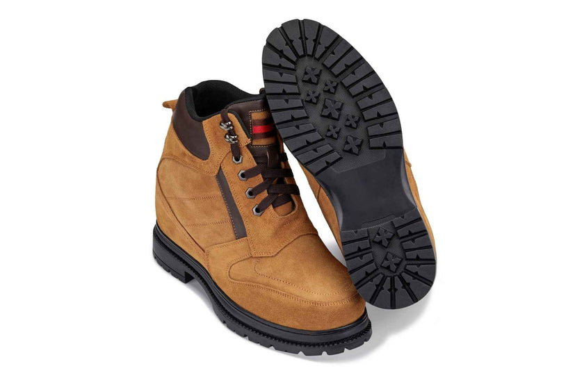 CALDEN 5.2-Inch Taller Brown Nubuck Elevator Boots K881803