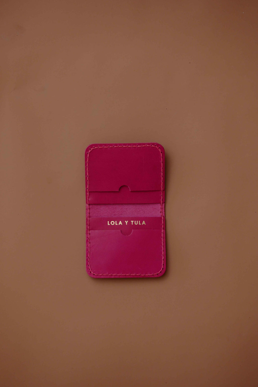 Leather Cardholder Wallet Pink