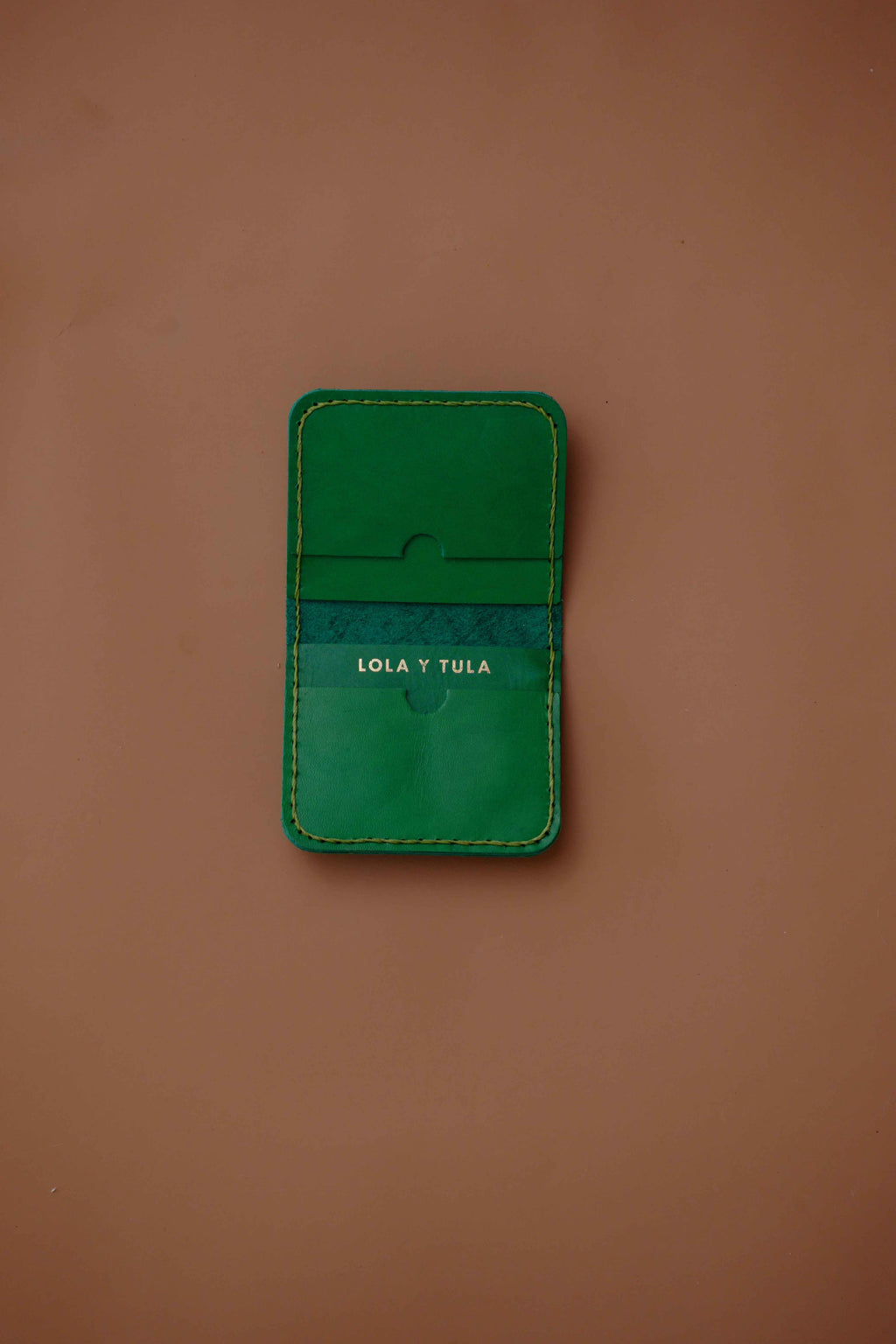 Leather Cardholder Wallet Emerald
