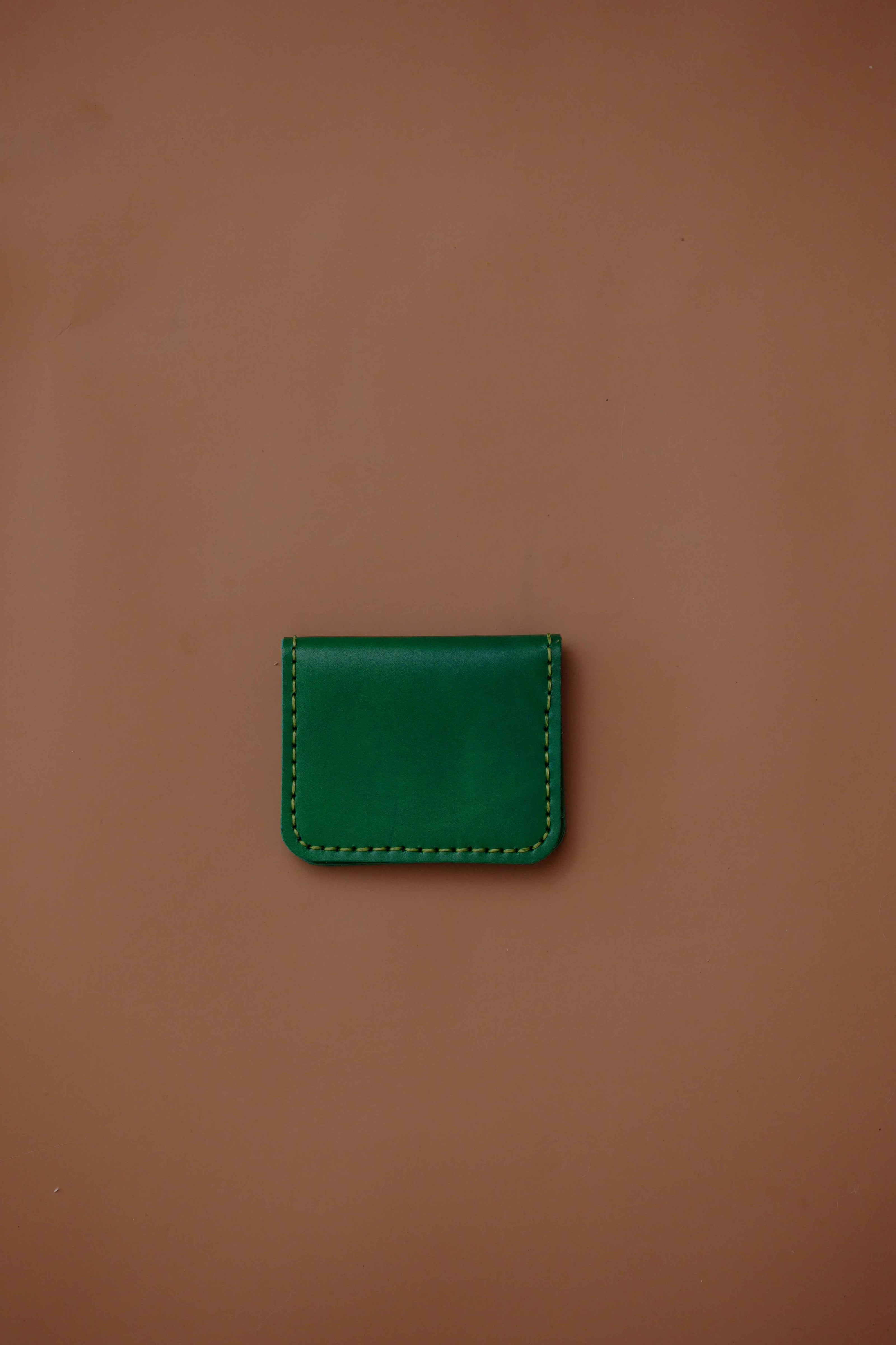 Leather Cardholder Wallet Emerald