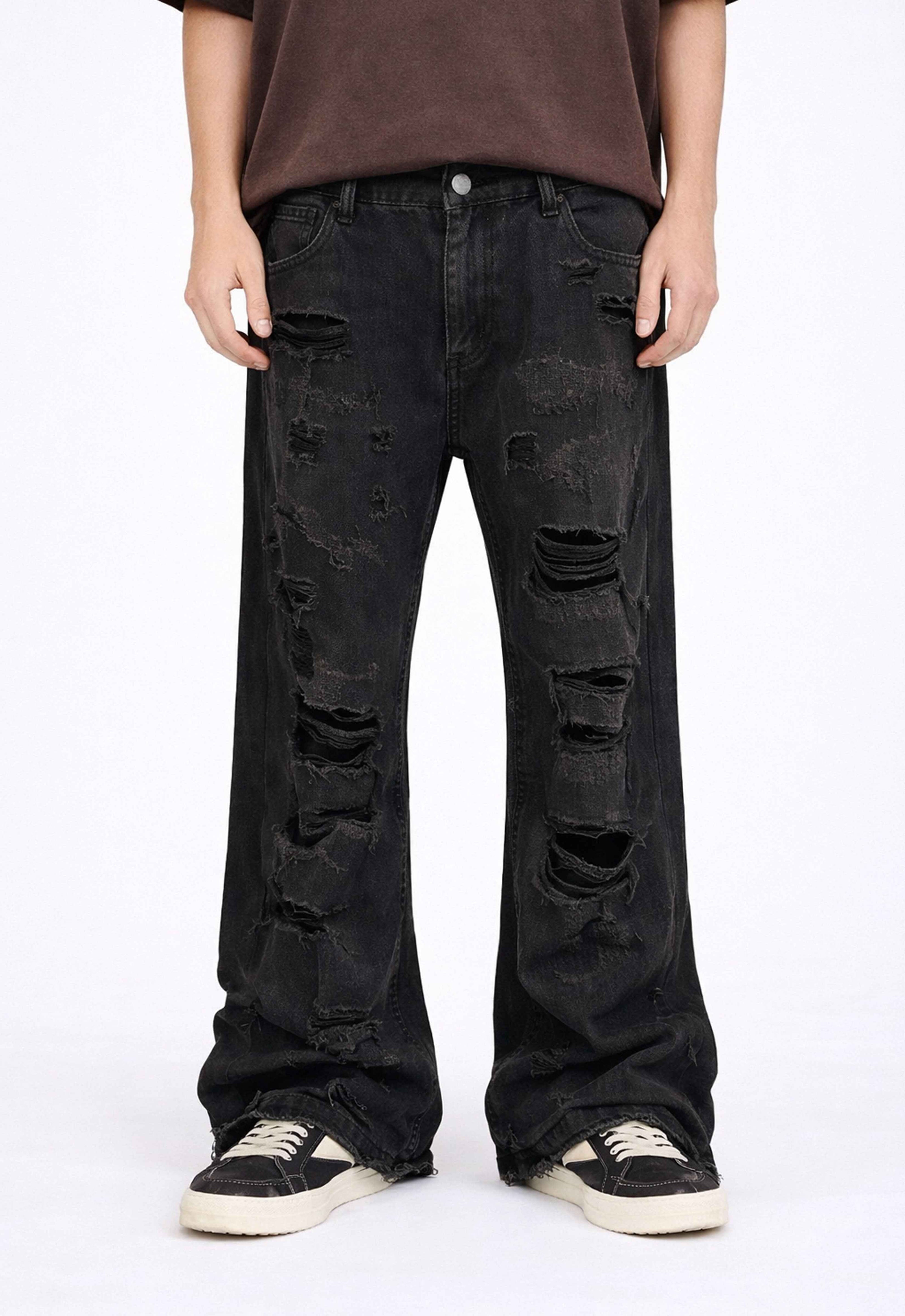 DARK DESTROYED DENIM