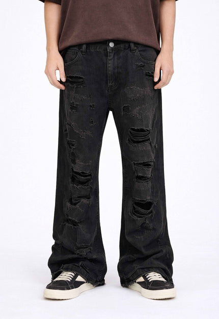 DARK DESTROYED DENIM