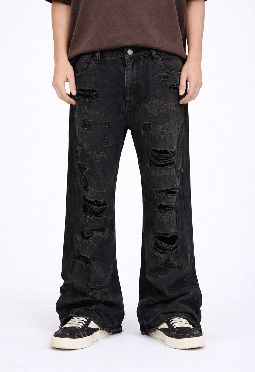 DARK DESTROYED DENIM