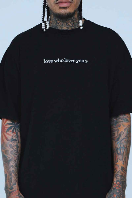 Love Who Loves You (Black - Oversize Shirt)