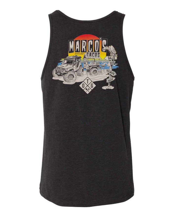 Marcos Tacos Tank - Charcoal Black